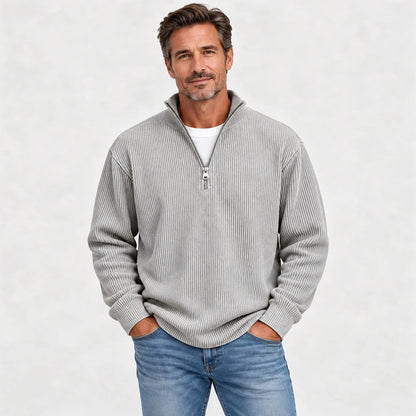 Nueva sudadera para hombre con cuello alzado, otoño/invierno