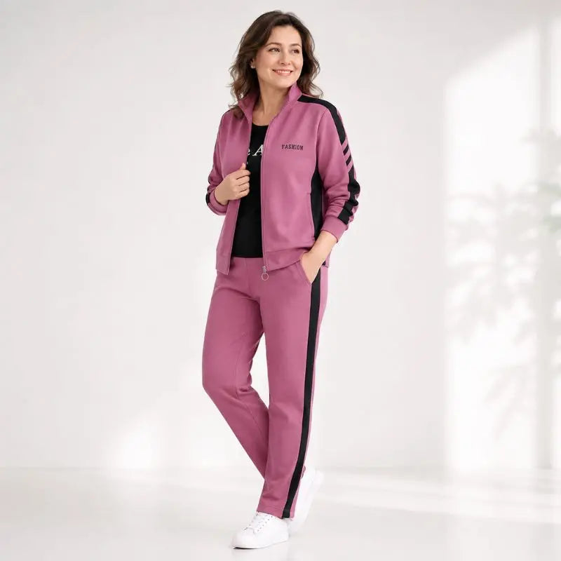 🔥【50% zniżki】🔥【M-5XL】【Kurtka + spodnie】😍 Nowy jesienny komplet sportowy casual, duże rozmiary