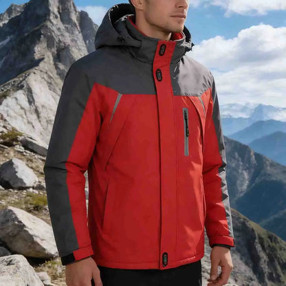 🔥【L-6XL】Męska pogrubiona aksamitna wodoodporna i mrozoodporna, ciepła zimowa i wiatroszczelna kurtka alpinistyczna