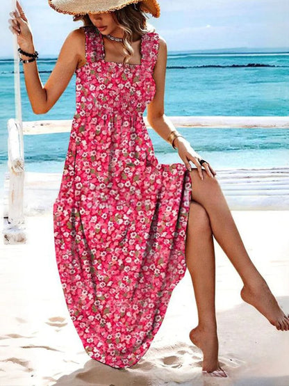 🏖️【S-3XL】🔥👗2025 nové letné šaty s potlačou na ramienka