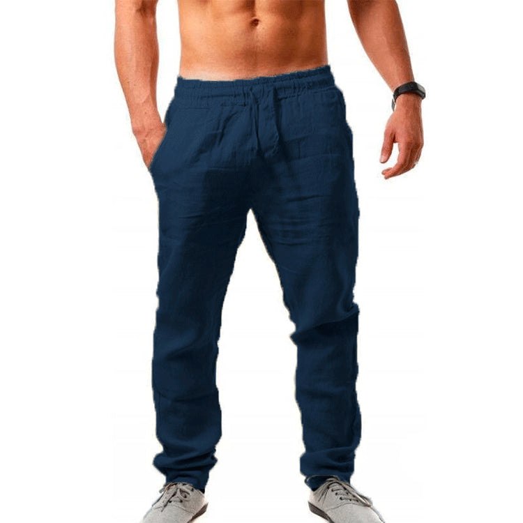💥👖【S-4XL】 2026 nowe letnie męskie luźne, oddychające, codzienne spodnie sportowe wykonane z bawełny i lnu