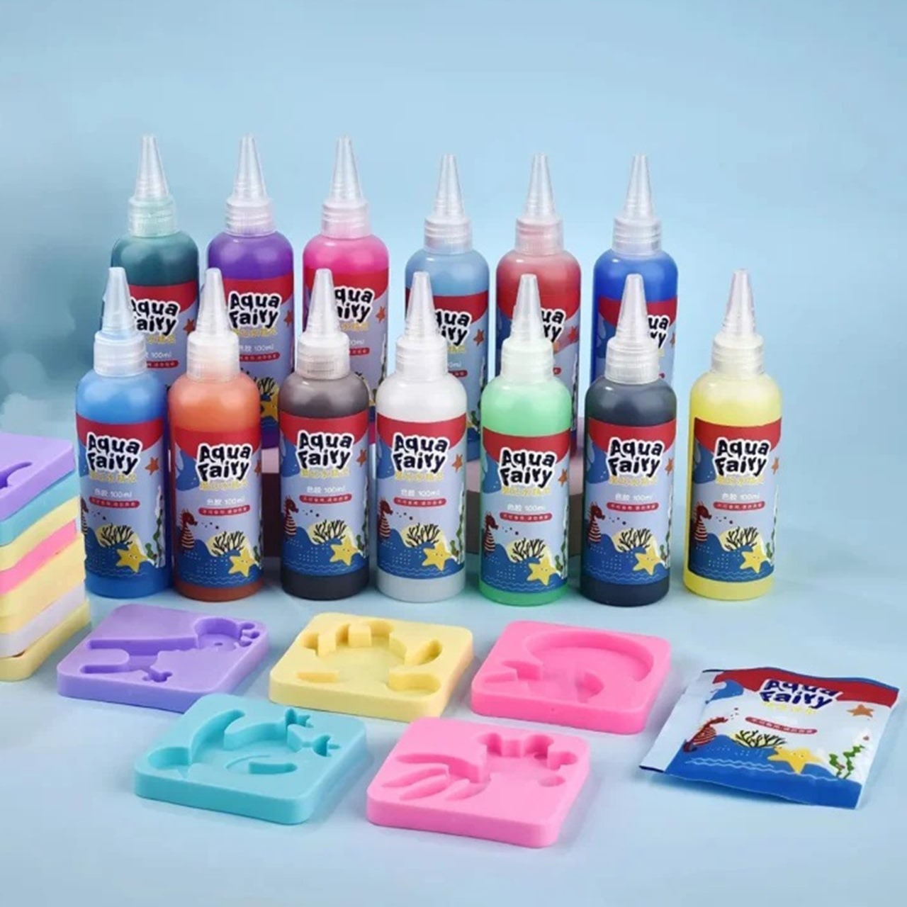 🎨🔥【-50% ΣΗΜΕΡΑ】Δημιουργικό παιδικό σετ ζωγραφικής με 6 χρώματα & 24 σχήματα – τέλειο για δώρο