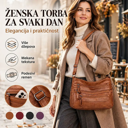 👜 Moderna ženska torba preko ramena, mekana i prostrana