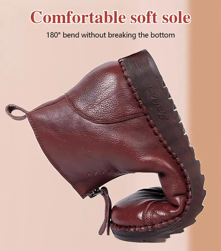 【35-42】Botas de mujer para otoño/invierno, suela suave con cremallera, elegantes y cómodas