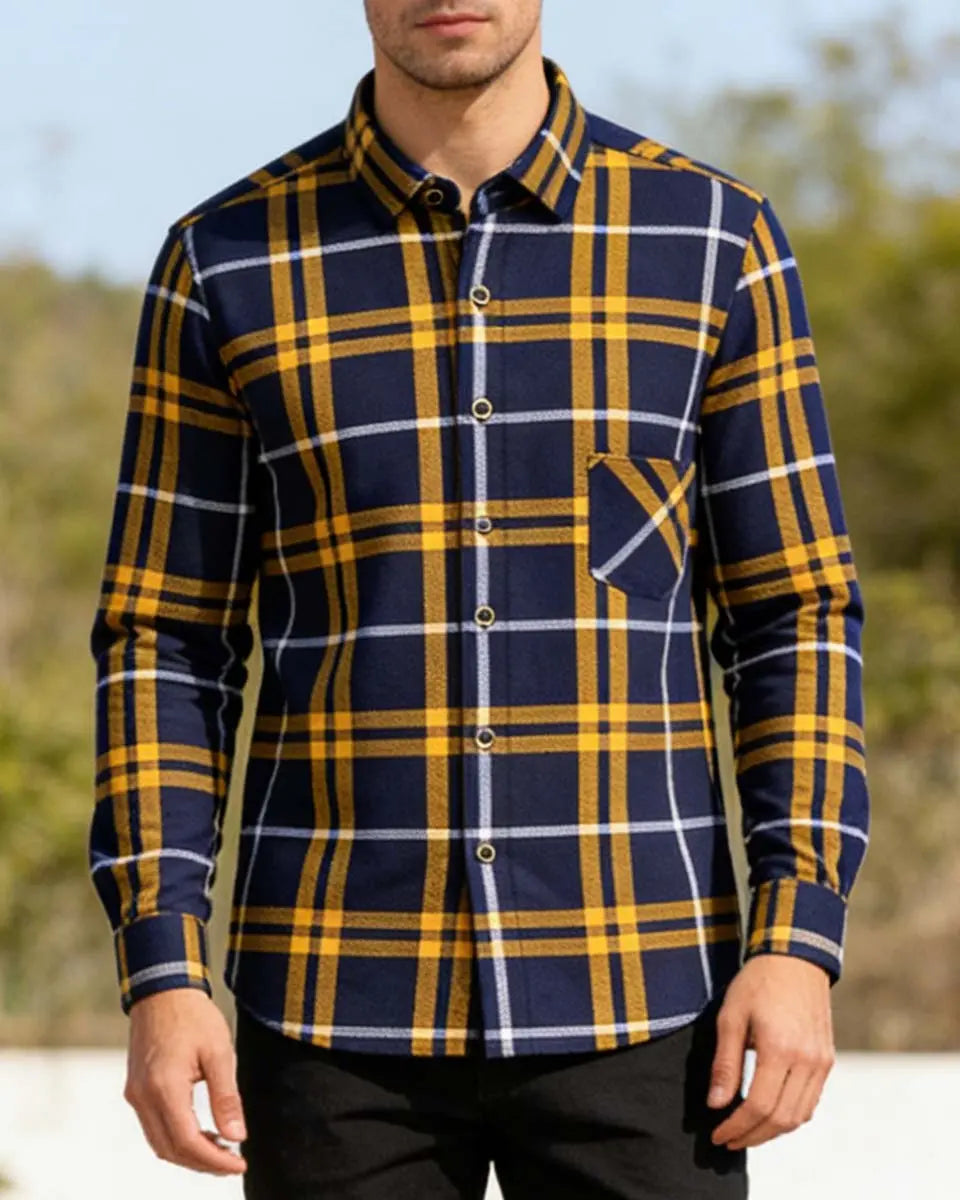 👔【L-5XL】Męska koszula welurowa na jesień i zimę – ciepła, miękka i uniwersalna