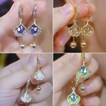 ✨【3 sztuki: zielony + biały + fioletowy】🎁Eleganckie i modne kolczyki z kocim okiem