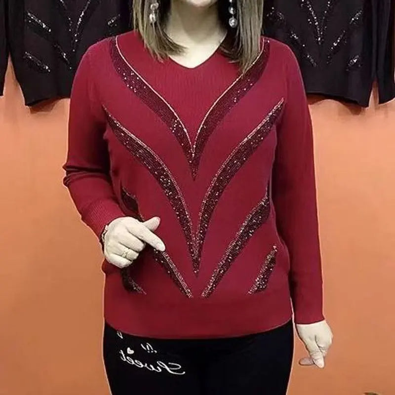 ✨🔥【XL-6XL】Dámsky pohodlný pletený pulóver voľného strihu · Elastický a štýlový