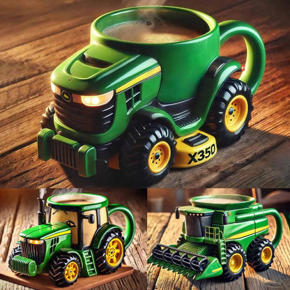 🚗☕Retro filiżanka do kawy w kształcie traktora rolniczego