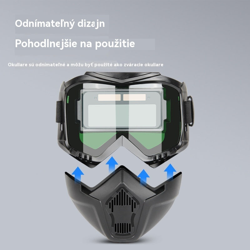 🔥【Kúpte 1 a získajte 1 zadarmo】😎Plne automatická zváračská kukla s ochrannou maskou pre zváračov s možnosťou výmeny svetla