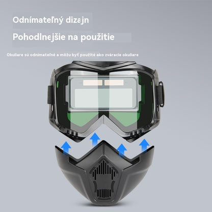 🔥【Kúpte 1 a získajte 1 zadarmo】😎Plne automatická zváračská kukla s ochrannou maskou pre zváračov s možnosťou výmeny svetla