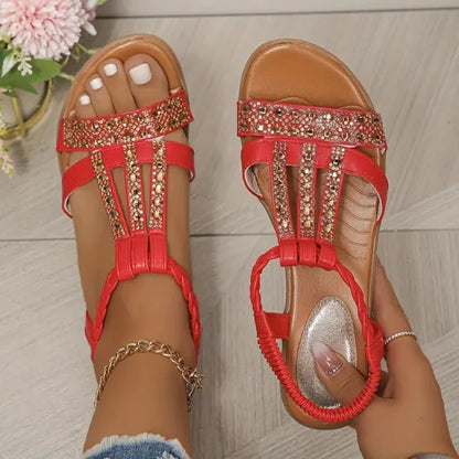 🤩【34-43】✨✨Dámske sandále na platforme s kamienkami