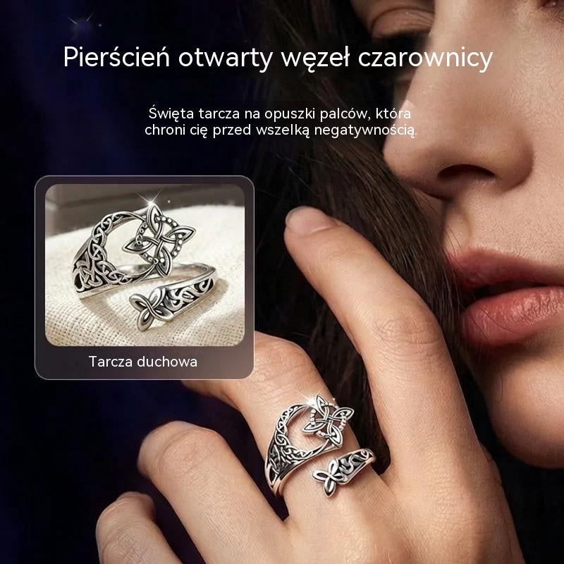 ✨Pierścionek z węzłem celtyckim ze srebra próby 925 w ofercie kup 1, a drugi dostaniesz gratis
