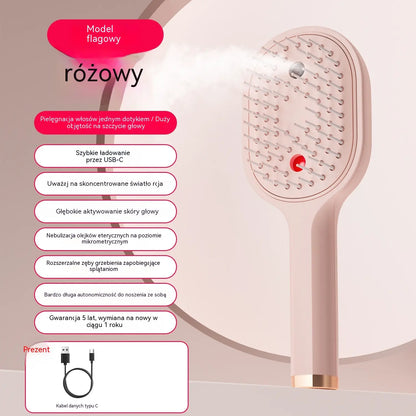 💖💨 Szczotka do włosów z funkcją rozpylania – łatwiejsze rozczesywanie i mniej splątanych włosów