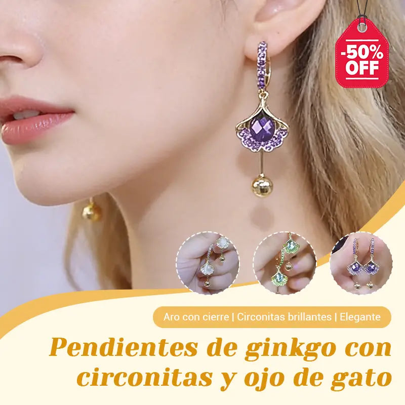 ✨【3 sztuki: zielony + biały + fioletowy】🎁Eleganckie i modne kolczyki z kocim okiem
