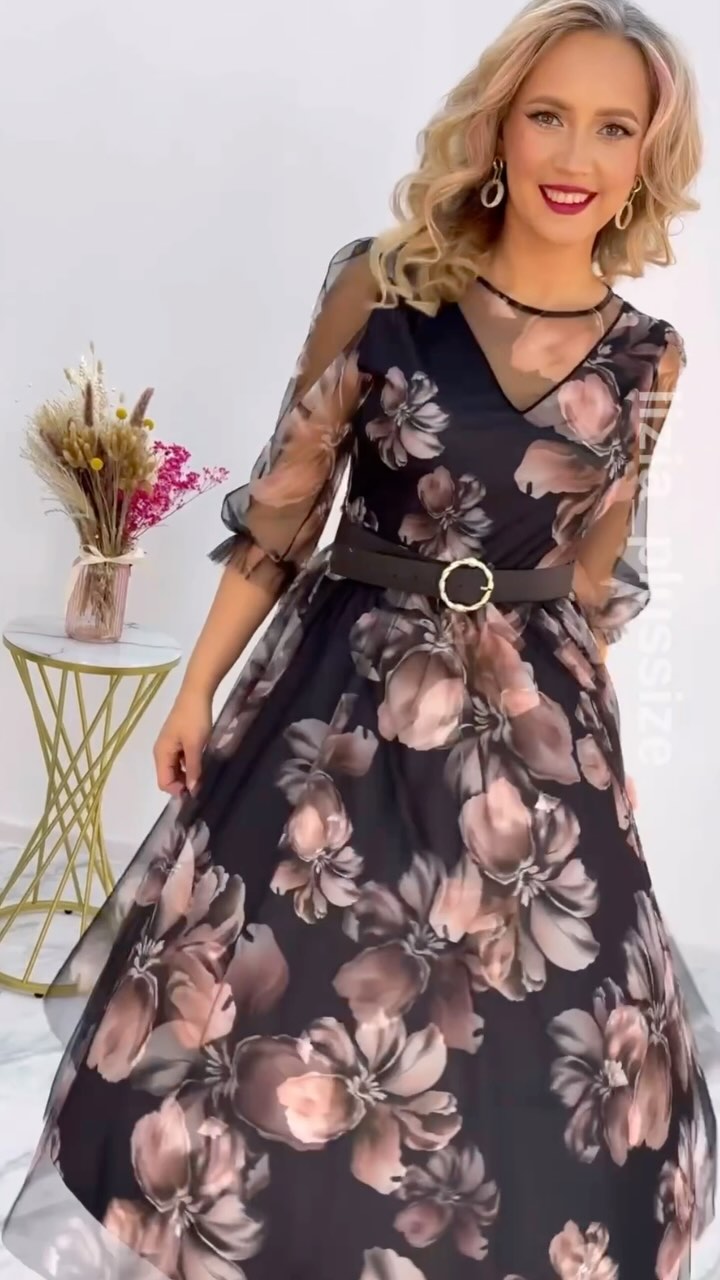 🌸 Dámske šaty S–5XL – elegantné, s potlačou, novinka