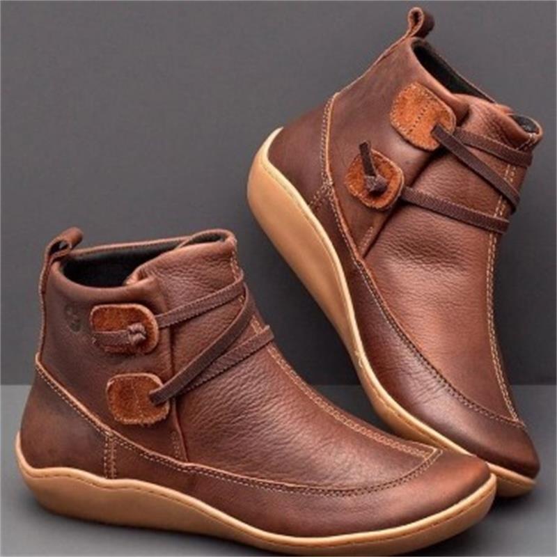 🌺👢【35-43】Damskie zimowe buty z naturalnej skóry – śniegowce ze wsparciem łuku stopy, antypoślizgowe i ciepłe buty zimowe