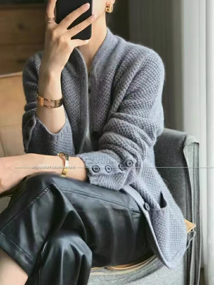 ✨【Omejena ponudba 50% popust】Francoski elegantni kašmirski plašč, lahek, topel in univerzalen