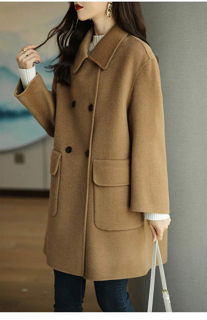 🔥Nueva chaqueta de cachemir de doble capa para otoño-invierno – Alta calidad