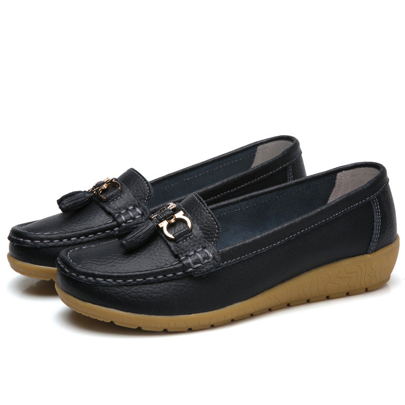 🔥【35-44】Nowe, oddychające i wygodne damskie skórzane buty z miękką podeszwą