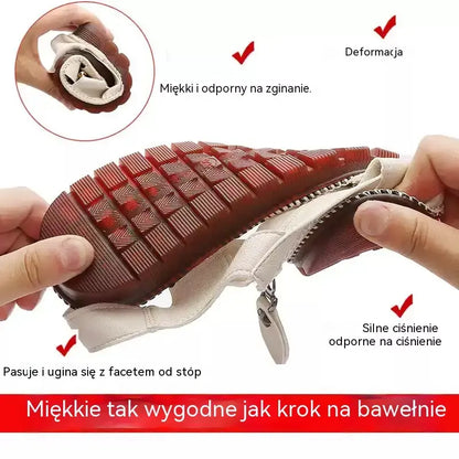 🔥【Rozmiary 35-43】2026 Nowe płaskie sandały z prawdziwej skóry, antypoślizgowe, miękka podeszwa