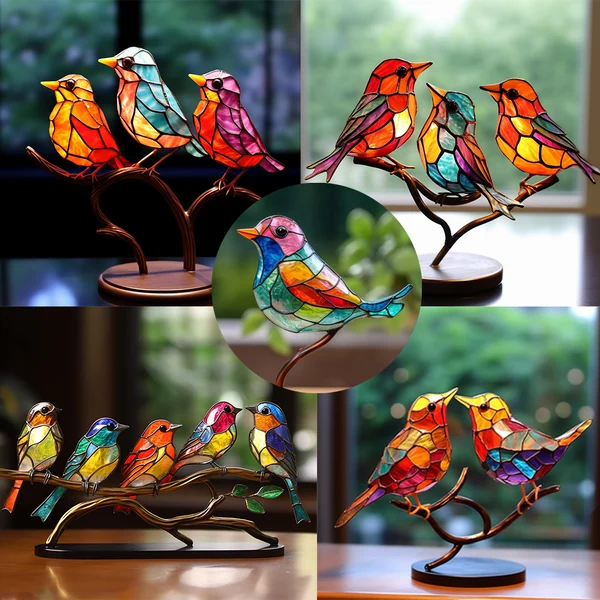 🎉 49% RABATU! 🕊️【5 ptak】Kolorowe figurki ptaków do dekoracji domu