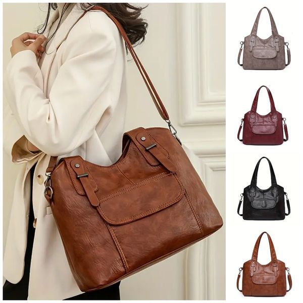 👜 Új női válltáska · Valódi marhabőr · Kényelmes és stílusos