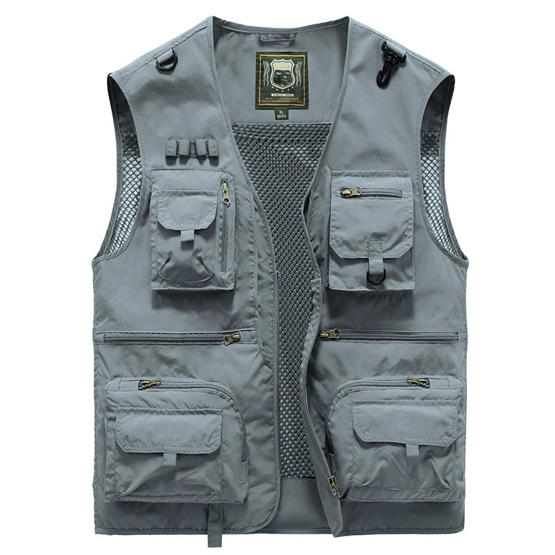 🌴🎣【S-5XL】2025 Nové tenké pracovní/rybářské vesty, prodyšné a odolné - unisex