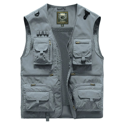🌴🎣【S-5XL】2025 Nové tenké pracovní/rybářské vesty, prodyšné a odolné - unisex