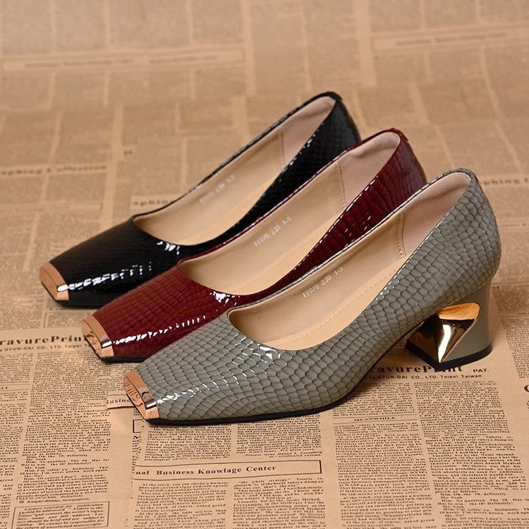 🔥 Buty damskie 35–42 na słupku – kwadratowy nosek, eleganckie i wygodne