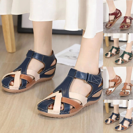 ✨🩰【Promocja sezonowa】【35-43】Damskie wygodne rzymskie sandały z miękkiej skóry
