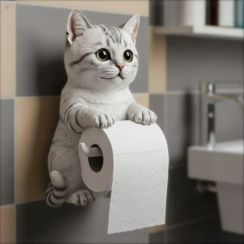 🐱【Gorąca wyprzedaż roku】💥Uroczy uchwyt na papier toaletowy z motywem kotka✨📦Darmowa dostawa – dostępne od ręki