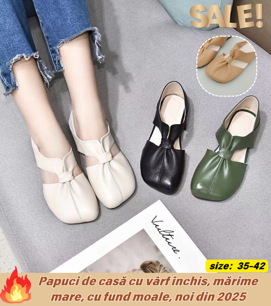 👡✨【Oferta specială】【Mărimi mari】Papuci de casă 2025 cu vârf închis și talpă moale – confort absolut pentru fiecare zi 【Stoc limitat】